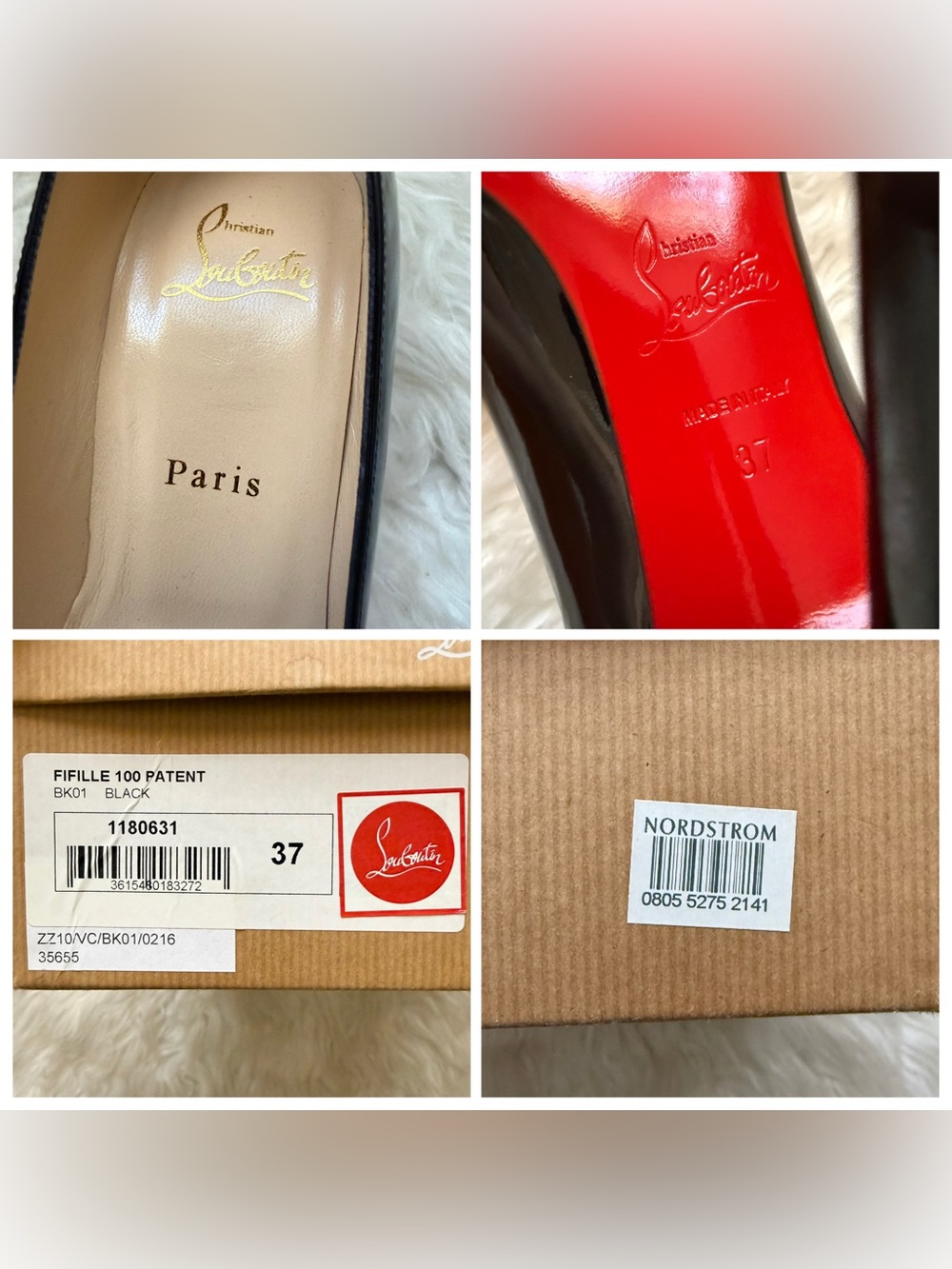 Christian Louboutin Fifille 100 Patent Leather Heels Pumps in Black - Picture 10 of 10